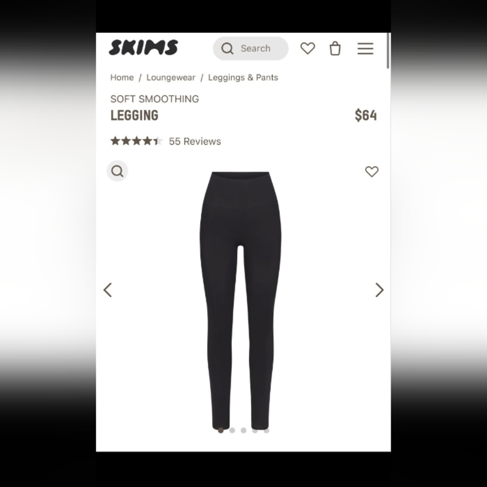 Skims Soft Smoothing Leggings Size XS Color Onyx